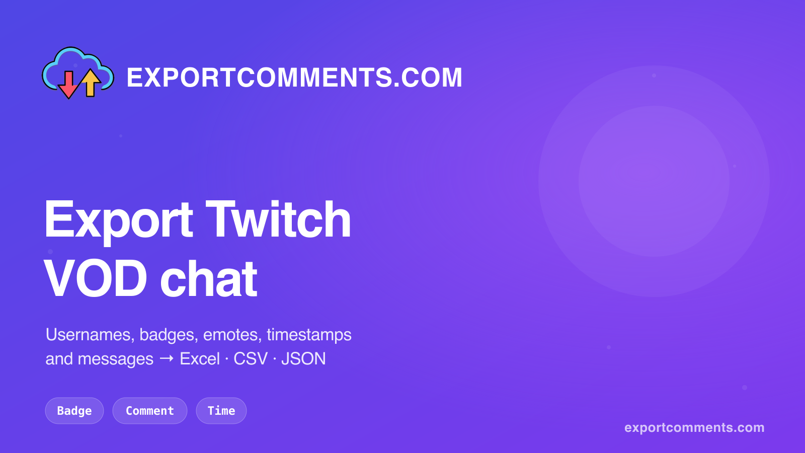 How to Export Twitch VOD Chat to Excel