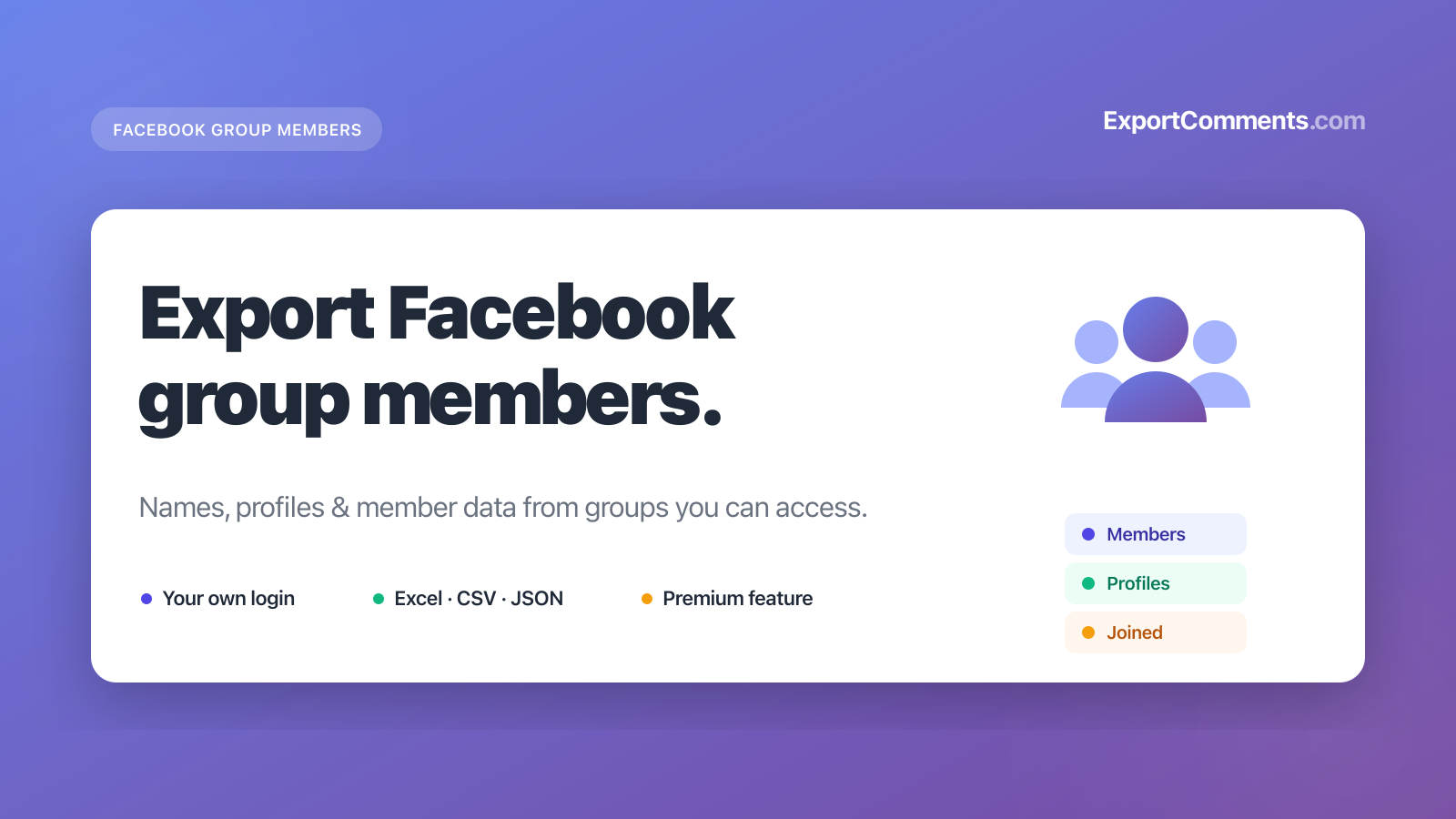 How to export members from a Facebook group