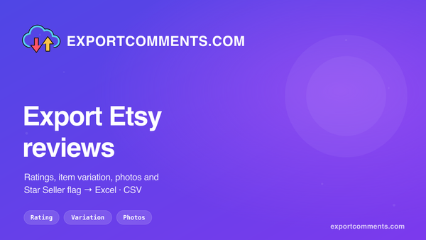 How to Export Etsy Reviews to Excel