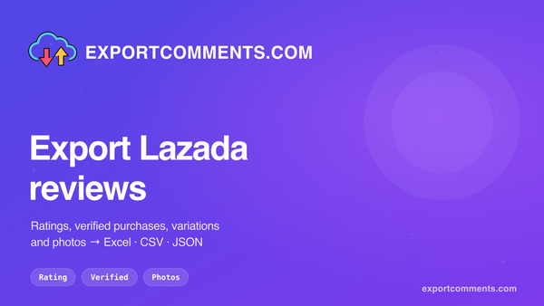 How to Export Lazada Reviews to Excel