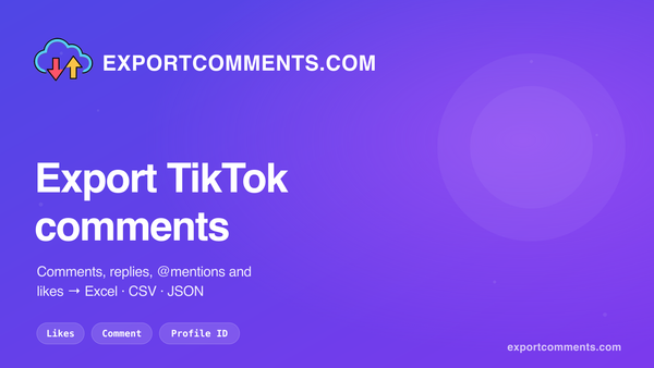 How to Export TikTok Comments to Excel