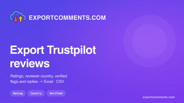 How to Export Trustpilot Reviews to Excel