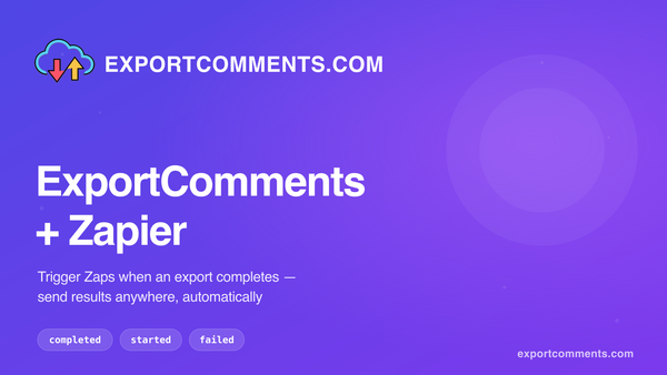 Automate your exports with ExportComments + Zapier